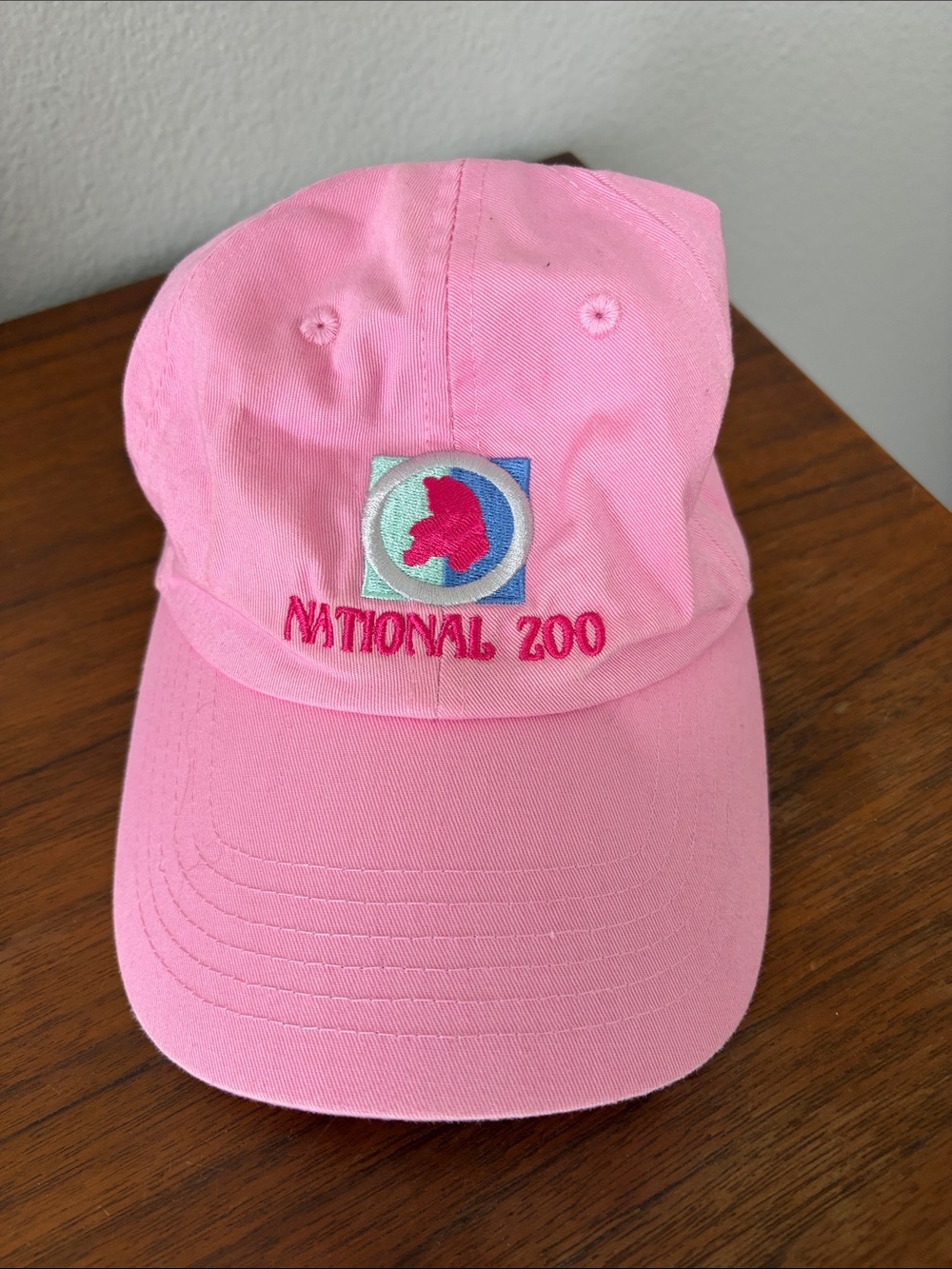 Vintage Y2K Royal Pink National Zoo 100% Cotton Souvenir Baseball Cap